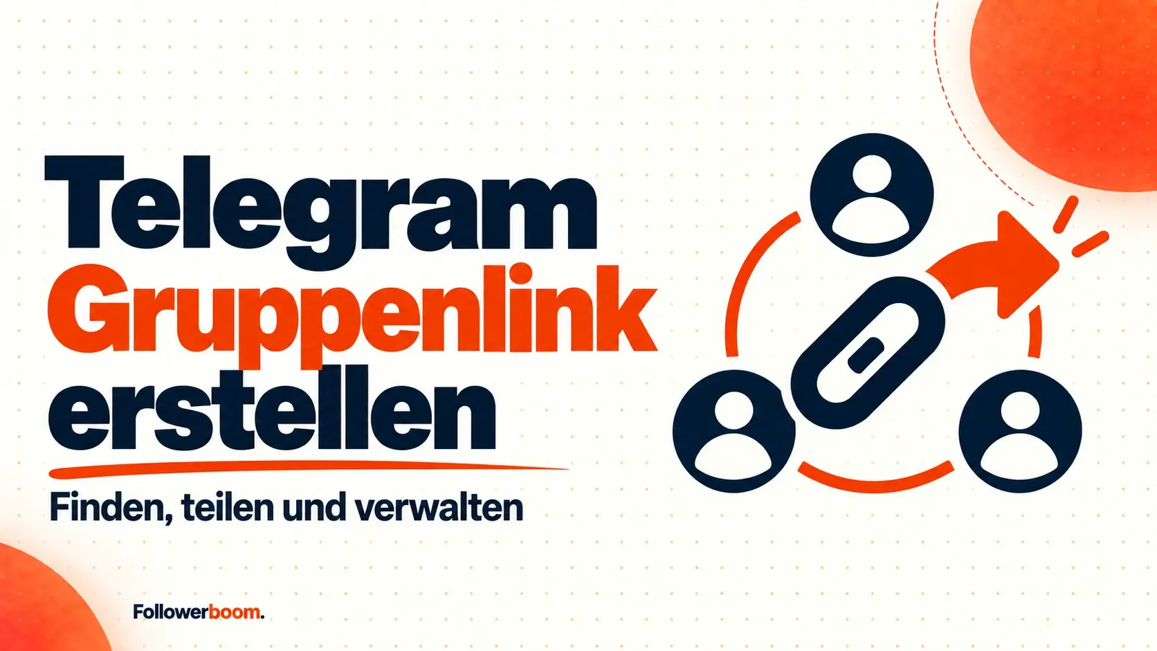 Telegram-Gruppenlink erstellen: Illustration mit Link und Gruppensymbolen