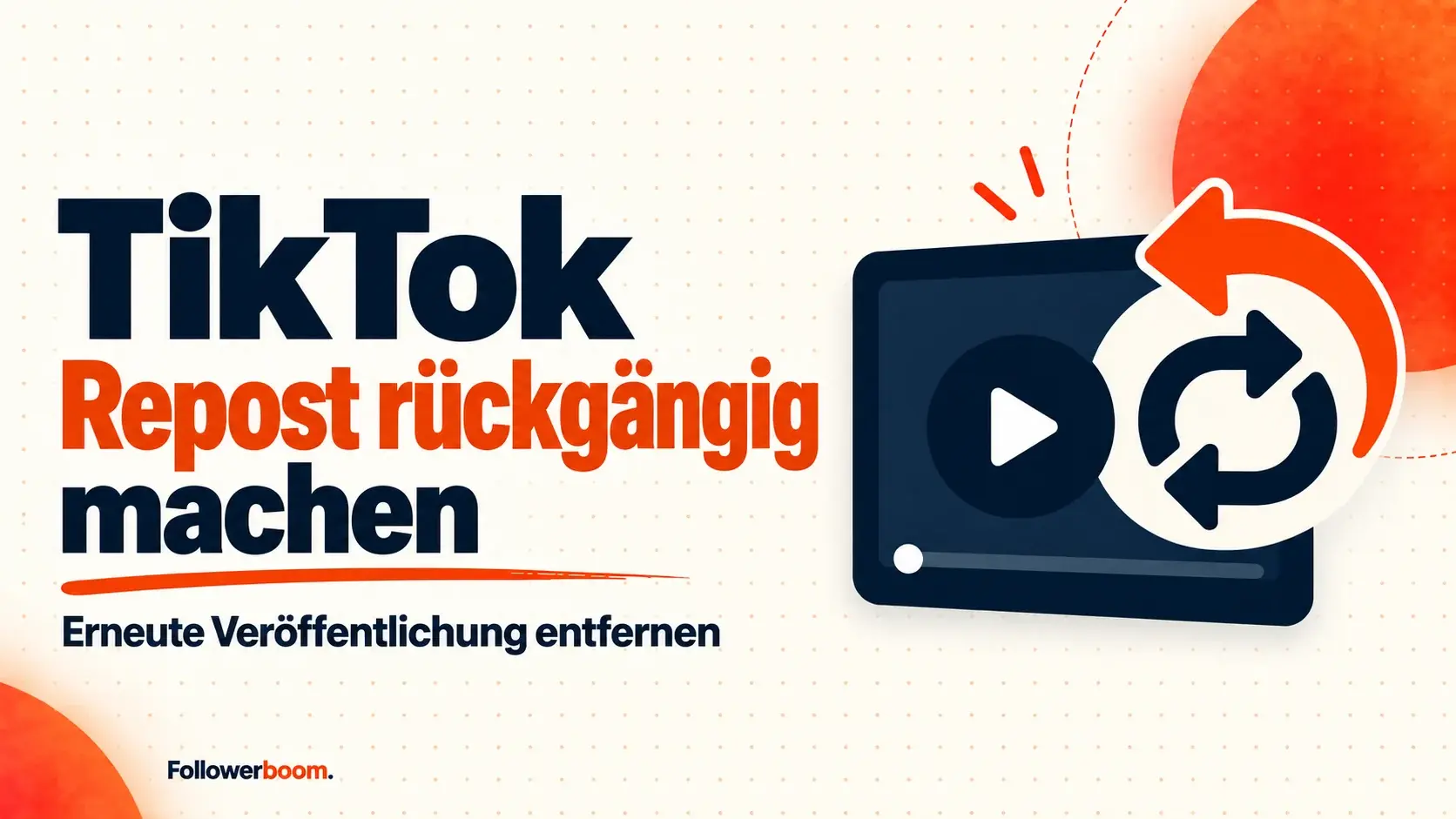 Illustration zum Zurücknehmen eines TikTok-Reposts